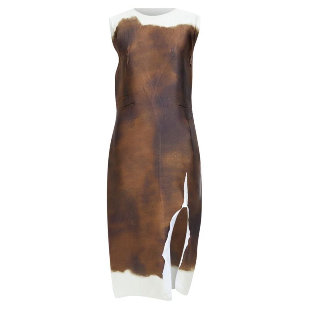 Prada 2023 Runway Brown Satin Dress